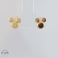 Mickey Mouse Studs 14KT Gold 8mm