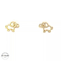 Elephant Studs 14KT Yellow Gold 8mm