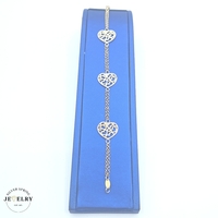  14KT Heart Double Link Yellow Gold & Inches