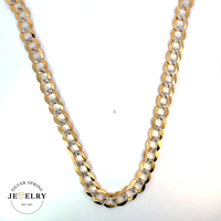  14k Yellow Gold Two-Tone Curb Link Chain