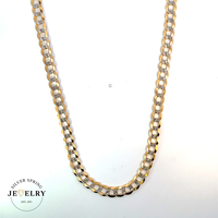  14k Yellow Gold Two-Tone Curb Link Chain