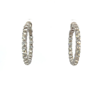 Inside Out Platinum Diamond Hoops, 6ct F VS2 