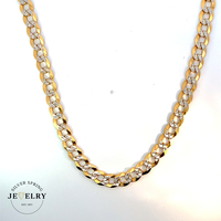  14k Yellow Gold Two-Tone Curb Link Chain