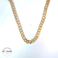  14k Yellow Gold Two-Tone Curb Link Chain