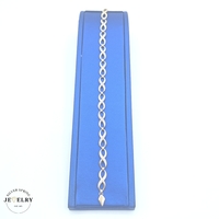  14KT Infinity Link Bracelet Yellow Gold 8 Inches