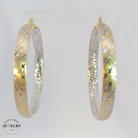  14KT Two Tone Hoops