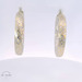  14k Yellow Gold Two-Tone Diamond Cut Hoop Earrings