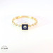  14KT Blue Evil Eye Fancy Ring Yellow Gold, Size 8 