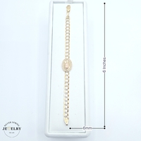  14KT Lady of Guadalupe Bracelet, 6mm Two Tone