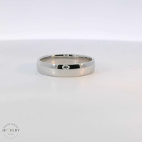 14k White Gold Classic Wedding Band 