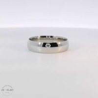 14k White Gold Classic Wedding Band