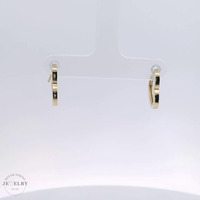 14k Yellow Gold Heart Shaped Huggie Earrings