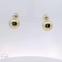 14k Yellow Gold Double Sided Stud Earrings