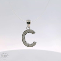 925 Silver 'C' Initial Pendant