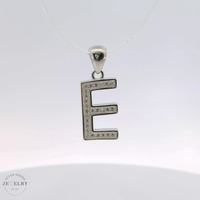 925 Silver 'E' Initial Pendant