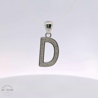 925 Silver 'D' Initial Pendant