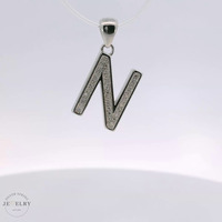 925 Silver 'N' Initial Pendant