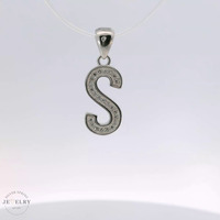 925 Silver 'S' Initial Pendant 