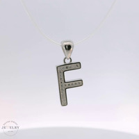 925 Silver 'F' Pendant