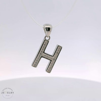 925 Silver 'H' Initial Pendant