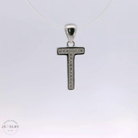 925 Silver 'T' Initial Pendant