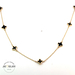 14k Yellow Gold Clover Cable Link Necklace 