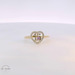 14k Yellow Gold Heart Quinceanera 15 Ring