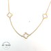  14k Yellow Gold Open Clover Cable Link Necklace