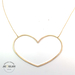 14k Yellow Gold Open Heart Cable Link Necklace