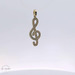 14k Yellow Gold Treble Clef Music Note Pendant