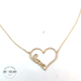  14k Yellow Gold Open Heart Cable Link Necklace