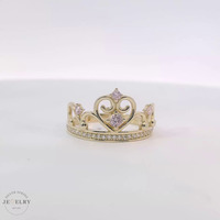 14k Yellow Gold Crown Band Ring