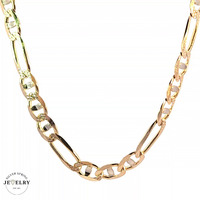  14KT Two Tone Figaro Link Chain 
