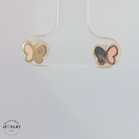 Enamel & Gold Butterfly 14KT 7mm
