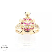14KT Turtle Animal Ring, Yellow Gold, Size 8