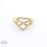 14KT Infinity Heart Yellow Gold, Size 8