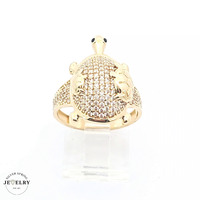 14KT Turtle Animal Ring Yellow Gold, Size 8.5