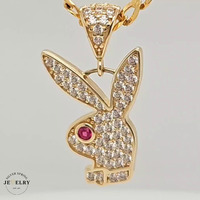 14KT Playboy Pendant