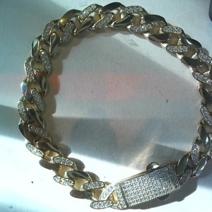  14K Yellow Gold 9mm 8" Hollow Cuban Link Bracelet 