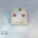 14k Yellow Gold Pink Sea Turtle Stud Earrings