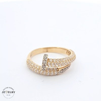  14KT Twisted Nail Fancy Ring Yellow Gold, Size 8