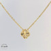 14KT Cable Link Clover Necklace