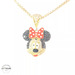 14KT Minnie Mouse Yellow Gold 17mm (CHAIN IS NOT INCLUDED)