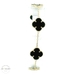  14k Rolo Link with Black Clover Bracelet 