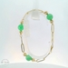  14k Paper Clip Bracelet with Jade Beads 