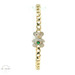  14kt Yellow Gold 5mm Cuban Link CZ Teddy Bear Bracelet