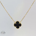 14KT Cable Link Clover Necklace