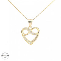  14KT Heart Infinity Yellow Gold Pendant (CHAIN IS NOT INCLUDED)