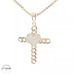  14KT Curb Cross Pendant Yellow Gold, 5mm (CHAIN IS NOT INCLUDED)