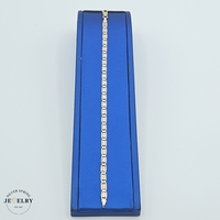 14KT Valentino Bracelet Tricolor Diamond Cut 7 Inches